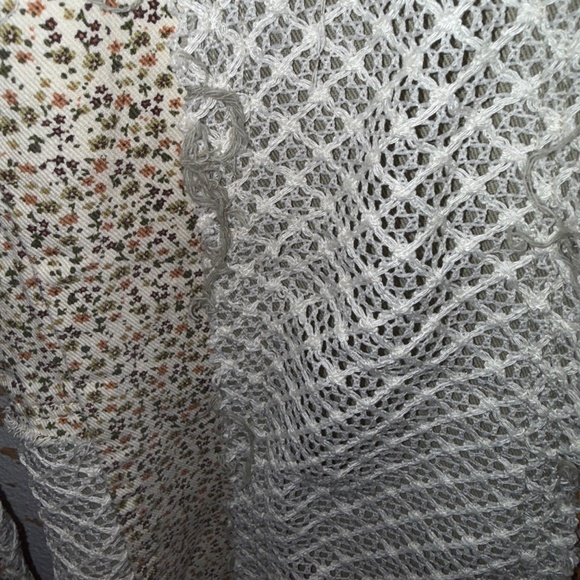 POL Flare Floral Patchwork Crochet Cargo Pants Star M - Picture 7 of 11